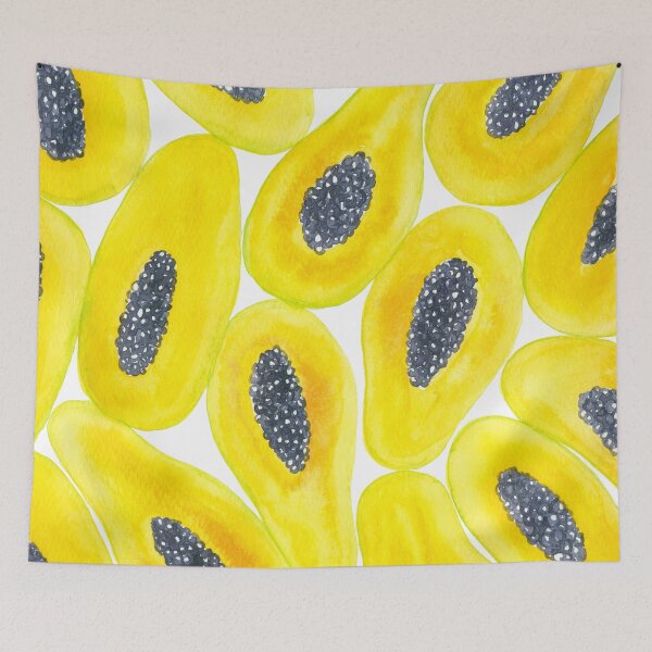 Item preview, Papaya slices watercolor designed and sold by Katerina Mitkova Kirilova.