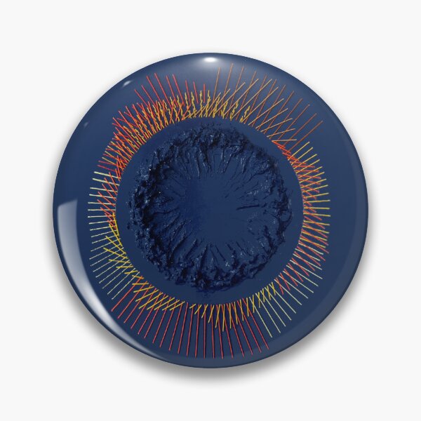 Item preview, abstract painting texture and embroidery around a circle with color waves designed and sold by Breuilles Sandra.