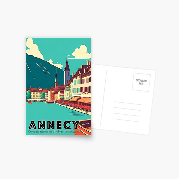 Item preview, ANNECY / France: Lake charms and mountain dreams: Retro - Vintage Style designed and sold by sirtonine.