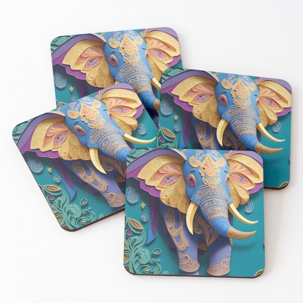 Item preview, Paper Cut Majesty: Majestic Elephant Silhouette designed and sold by Ceemko's Vintage Corner.