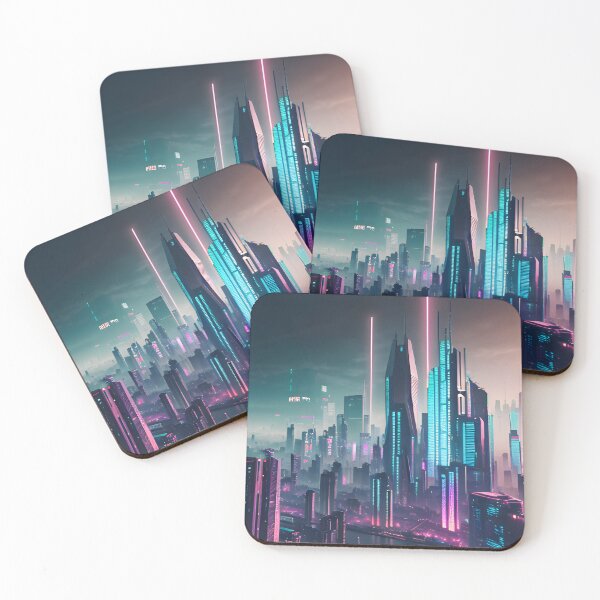 Item preview, Futuristic Cityscapes: Vibrant Neon Lights Illuminate Streets for Captivating Aesthetics designed and sold by Akira Miyamoto.