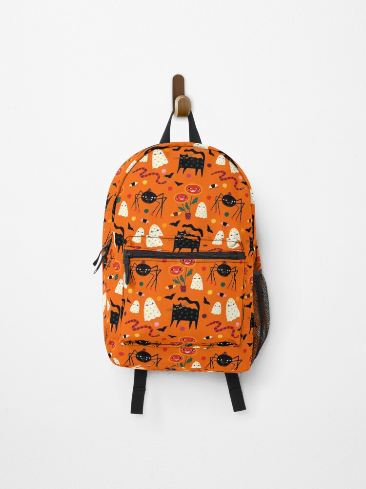 bright orange backpack