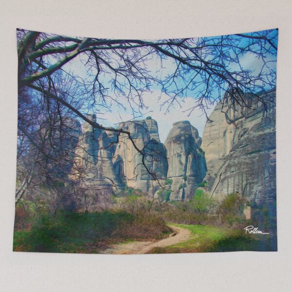 Item preview, PATH THRU THE METEORA PILLARS designed and sold by ArtbyRolleen.