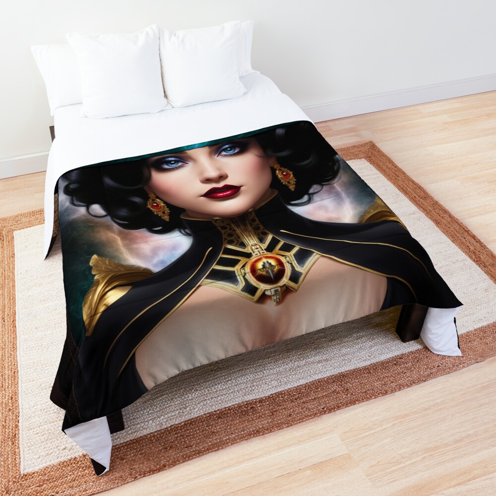 Portrait Of Stanita Pastirala Captivating AI Concept Art by Xzendor7 Decorative Comforter
