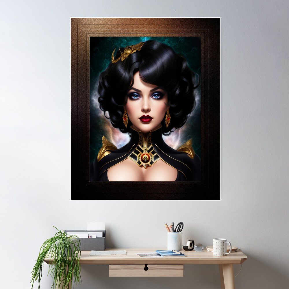 Portrait Of Stanita Pastirala Captivating AI Concept Art by Xzendor7 Wall Decor Poster