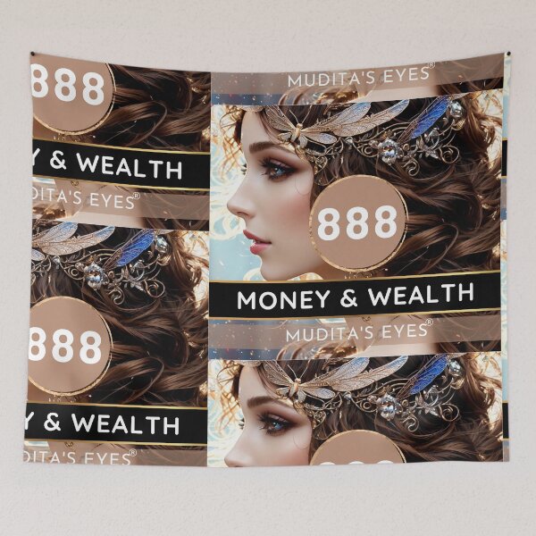 Item preview, Golden "888 money & wealth" Spirit Guides Sticker designed and sold by MuditasEyes.