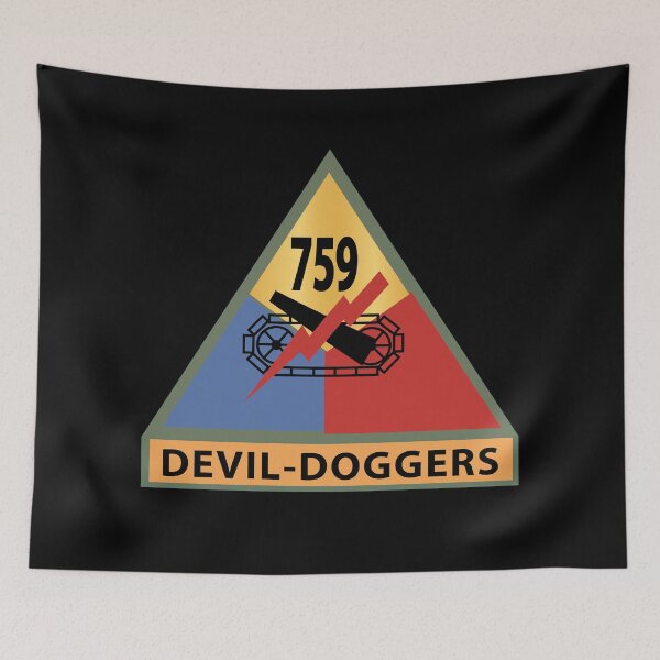 Item preview, Army - 759th Tank Battalion SSI w NameTape - Devil Doggers X 300 designed and sold by Military Insignia Products.