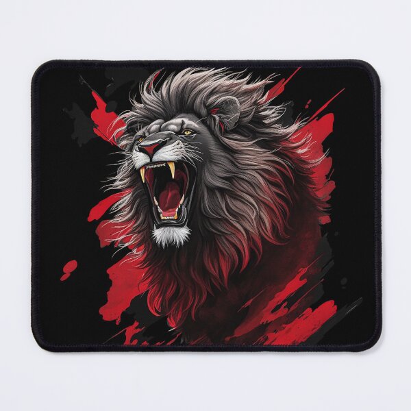 Item preview, Black Lion  ROARRR black designed and sold by SimpleWallArt.