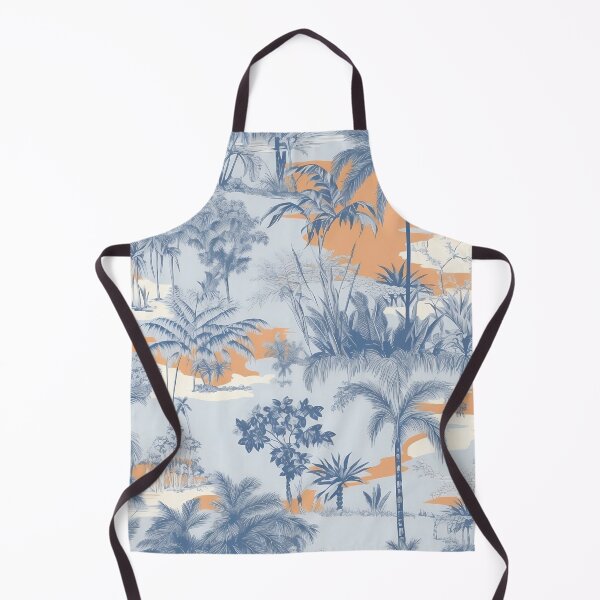 Item preview, Tropical Whispers: Toile de Jouy adorned with Orange Splendor designed and sold by OurBarcode.