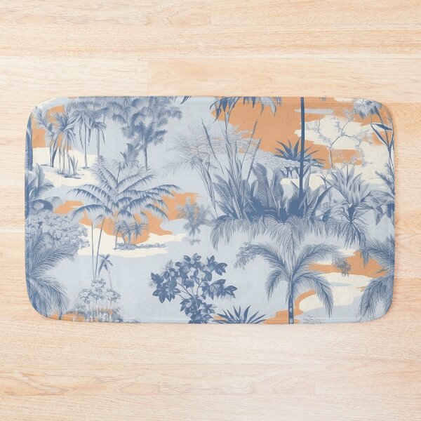 Item preview, Tropical Whispers: Toile de Jouy adorned with Orange Splendor designed and sold by OurBarcode.