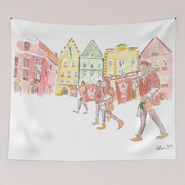 Item preview, Polish Trumeters announcing the Bride in the Old Town at Landshut Wedding designed and sold by artshop77.