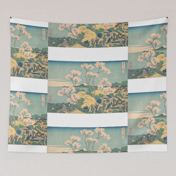 Item preview, Japanese Drawing Mount Fuji with peasants designed and sold by MerchQuiTue.
