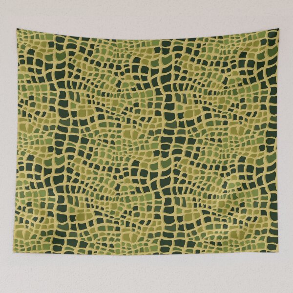 Item preview, Animal print of alligator skin with spots in greenish tones designed and sold by Martapp.