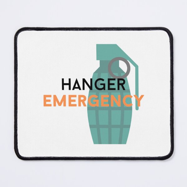 Item preview, hanger emergency text graphic v3a white background designed and sold by fishpressink.
