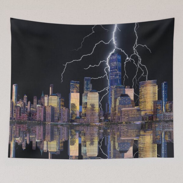 Item preview, Freedom Tower NYC Lightning Reflection designed and sold by Profitrip.