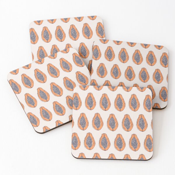 Item preview, Papaya Tropical Fruit Cream Background designed and sold by Claudia S. Design.