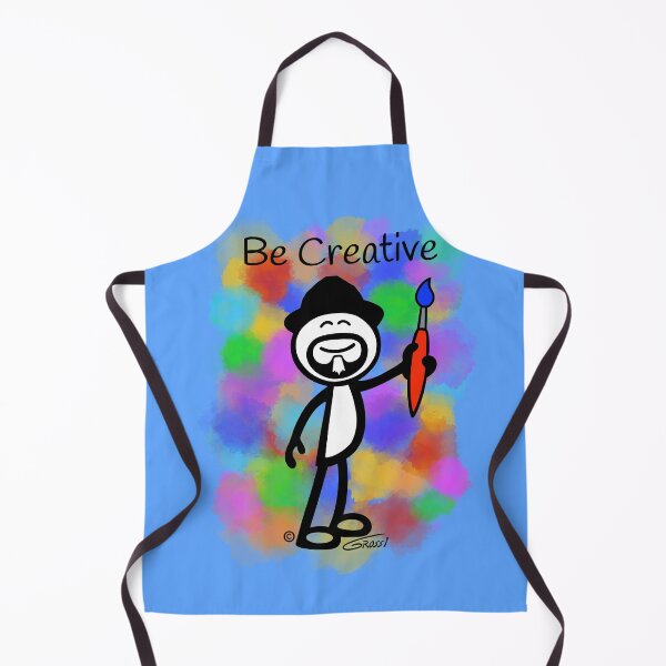 Item preview, GG Artist Stick Figure “Be Creative” on light blue background  designed and sold by GDGCreations.