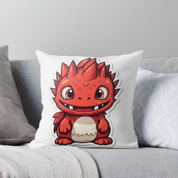 Item preview, Serie de dibujos animados lindo Kaiju rojo designed and sold by redstar19.