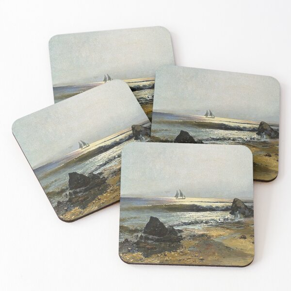 Item preview, Ladyzhenskiy - Seascape with a Ship and Fisherman designed and sold by tomorrowsart.