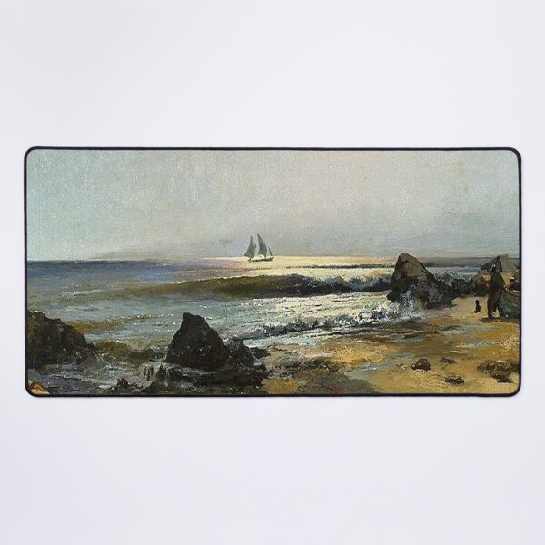 Item preview, Ladyzhenskiy - Seascape with a Ship and Fisherman designed and sold by tomorrowsart.