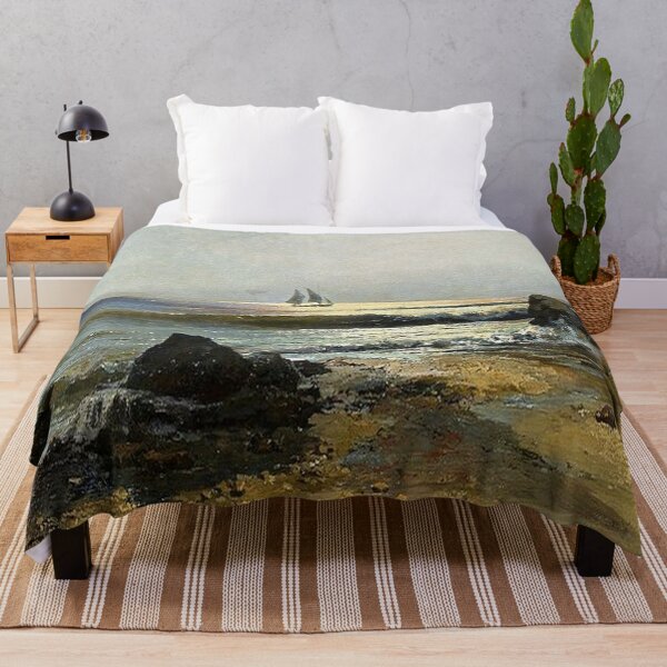 Item preview, Ladyzhenskiy - Seascape with a Ship and Fisherman designed and sold by tomorrowsart.