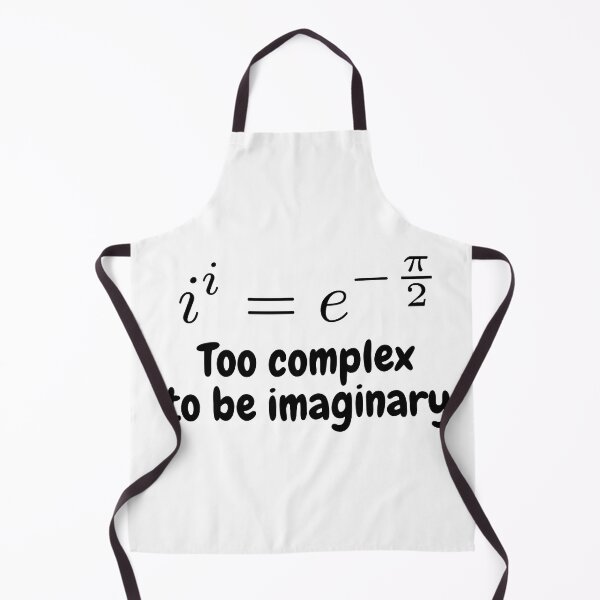 Item preview, i to the power i, too complex to be imaginary, funny math designed and sold by NoetherSym.