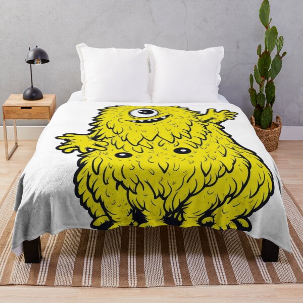Item preview, Yellow friendly cuddle monster with four feet designed and sold by AQuirkyApple.