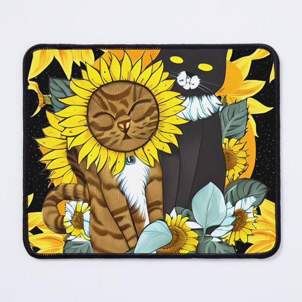 Item preview, Two Cute Crazy Cats in Sunflowers Digital designed and sold by purplesensation.