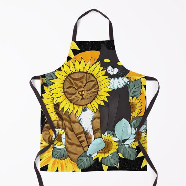 Item preview, Two Cute Crazy Cats in Sunflowers Digital designed and sold by purplesensation.