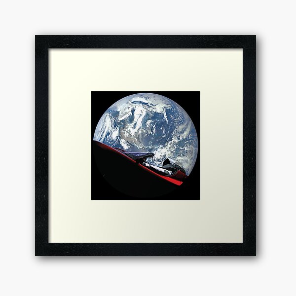SpaceX Starman Gerahmter Kunstdruck
