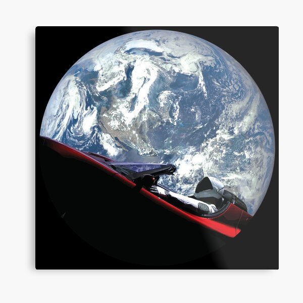 SpaceX Starman Metal Print