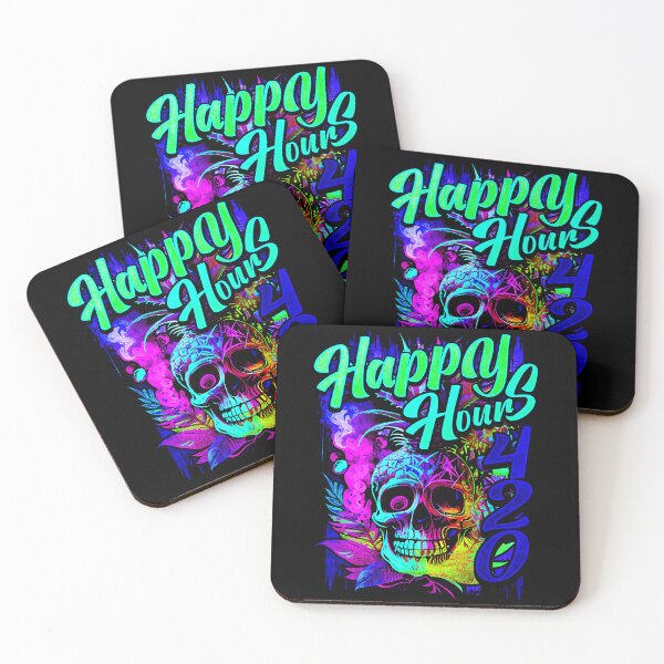 Item preview, Happy Hours 420 Exotic Pineapple Skull designed and sold by MindWave THC.