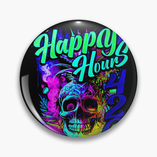 Item preview, Happy Hours 420 Exotic Pineapple Skull designed and sold by MindWave THC.