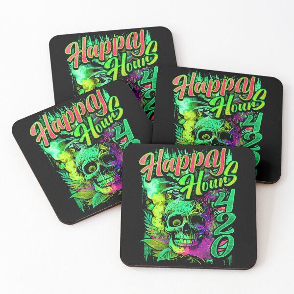 Item preview, Happy Hours 420 Exotic Pineapple Skull designed and sold by MindWave THC.