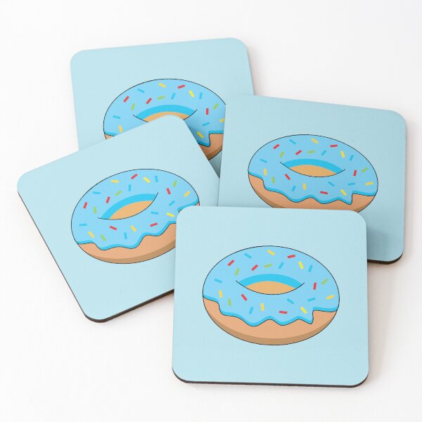 Item preview, Blue Frosted Donut with Sprinkles Cartoon designed and sold by BirdAtWork.