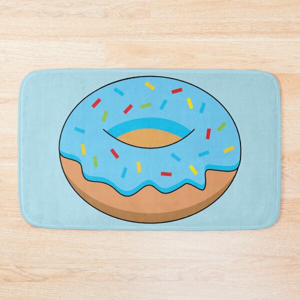 Item preview, Blue Frosted Donut with Sprinkles Cartoon designed and sold by BirdAtWork.