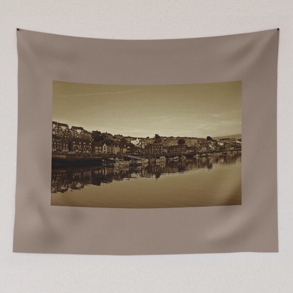 Item preview, Whitby river reflections, sepia designed and sold by paulboizot.
