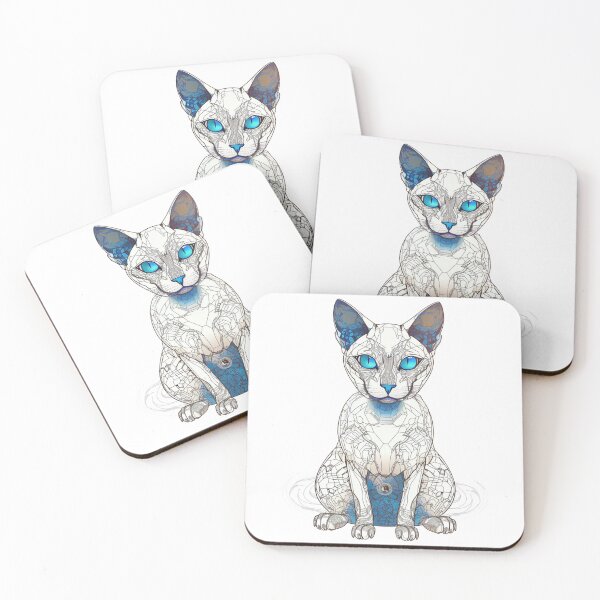 Item preview, Tonkinese Cat Design - Cybernetic Love for Feline Tech designed and sold by DooodleGod.