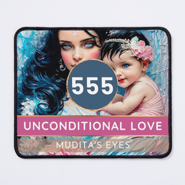 Item preview, Colorful "555 unconditional love" Mother and Daughter Sticker designed and sold by MuditasEyes.
