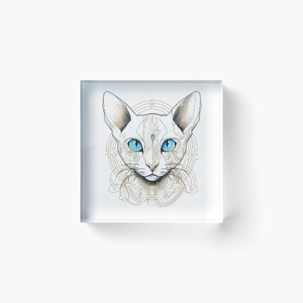 Item preview, TechCats: Futuristic Tonkinese Design - High-Tech Cat Breed File Summary Featuring Advanced Science designed and sold by DooodleGod.