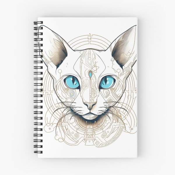 Item preview, TechCats: Futuristic Tonkinese Design - High-Tech Cat Breed File Summary Featuring Advanced Science designed and sold by DooodleGod.