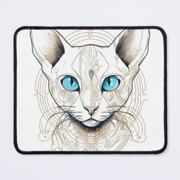 Item preview, TechCats: Futuristic Tonkinese Design - High-Tech Cat Breed File Summary Featuring Advanced Science designed and sold by DooodleGod.