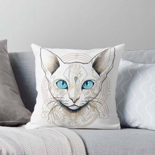 Item preview, TechCats: Futuristic Tonkinese Design - High-Tech Cat Breed File Summary Featuring Advanced Science designed and sold by DooodleGod.