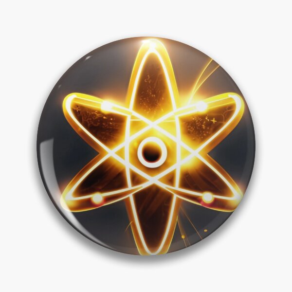Item preview, Atom Symbol  on black background designed and sold by simaso.