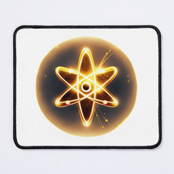 Item preview, Atom Symbol  on black background designed and sold by simaso.