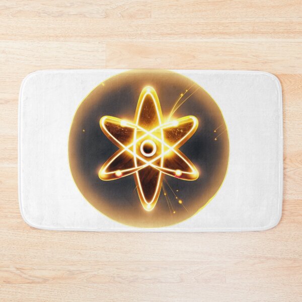 Item preview, Atom Symbol  on black background designed and sold by simaso.