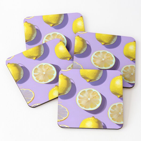 Item preview, Citrus Elegance: Lemons in Harmonious Contrast with a Regal Purple Backdrop designed and sold by OurBarcode.