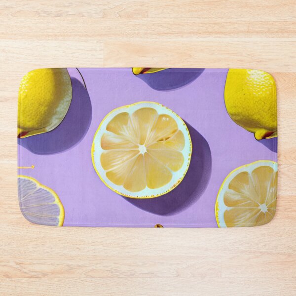 Item preview, Citrus Elegance: Lemons in Harmonious Contrast with a Regal Purple Backdrop designed and sold by OurBarcode.