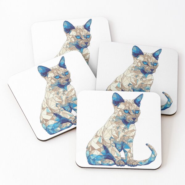 Item preview, Geometric Tonkinese Cat Art: Adorable Design for Feline Lovers and Geometry designed and sold by DooodleGod.