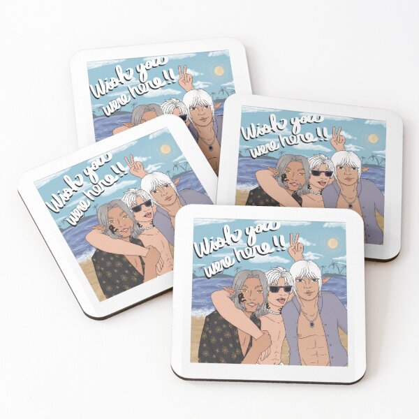 Item preview, urianger, thancred, estinien at the beach! designed and sold by vickvicka.